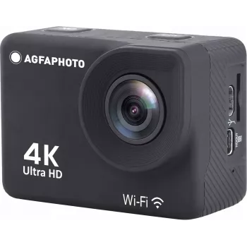 Action Cam AgfaPhoto 4K, sumergible, Wi-Fi, cámara lenta/time-lapse (AC9000BK)