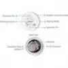Detector de agua EZVIZ T10C Sensmitter inalámbrico IP67 Blanco, pila CR123A, 2400 MHz, 200 m de alcance