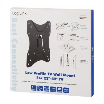 Soporte de pared para TV LogiLink BP0004 106,7 cm (42 inch) negro