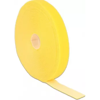 Cierre de velcro DeLOCK 18740 Amarillo 20 mm 10 m