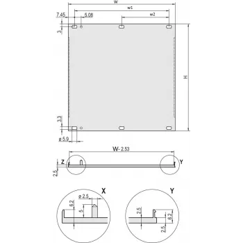 Schroff panel frontal HF 4HE 42TE (20848269)