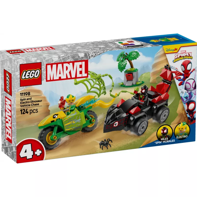 LEGO MARVEL 11198 Spin y Electro Caza del vehículo dinosaurio