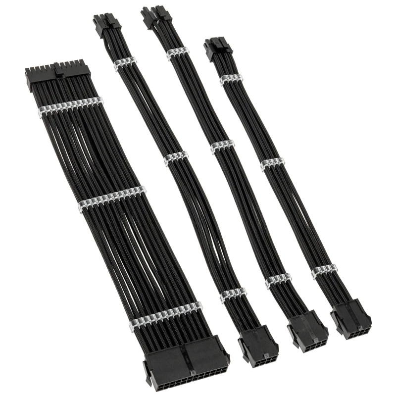 Kolink Core Standard Kit de Extensión de Cables Trenzados - Jet Negro