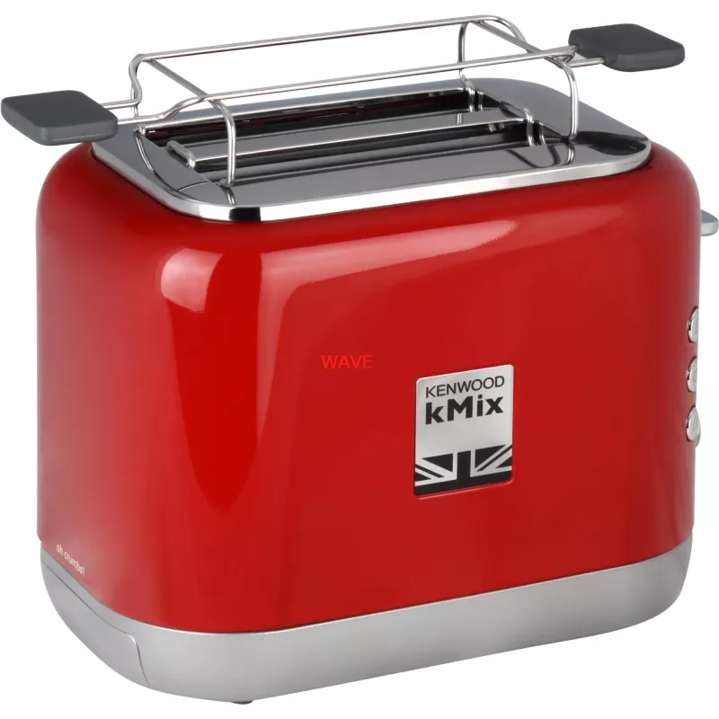 Tostadora Kenwood TCX751RD 2 ranuras 900 W, carcasa de metal, roja, 160×272×257 mm