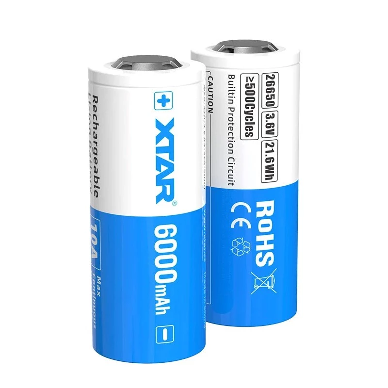 Batería 26650 3,6V Li-Ion 6000 mAh