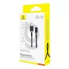 Baseus Dura Cable de carga rápida USB Type A a tipo C 60 W 2 m Negro, Oro