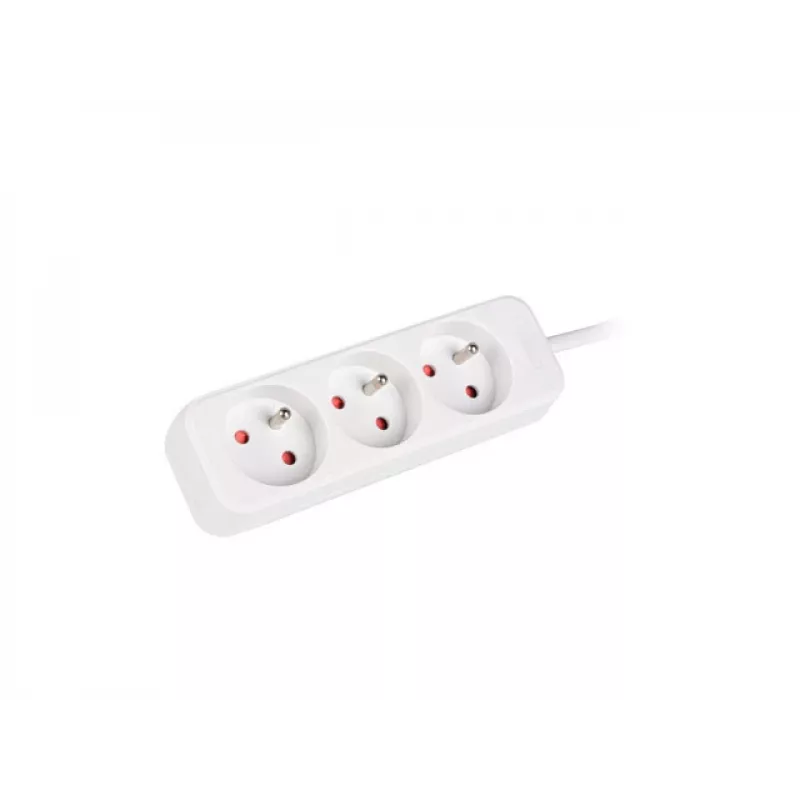 Alargador LANBERG PS0-03E-0300-W 3M Blanco 3X 230V DE COBRE PURO