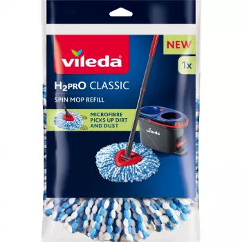 Recambio de fregona de microfibra VILEDA modelo 178330, azul/blanco, compatible con fregonas Vileda