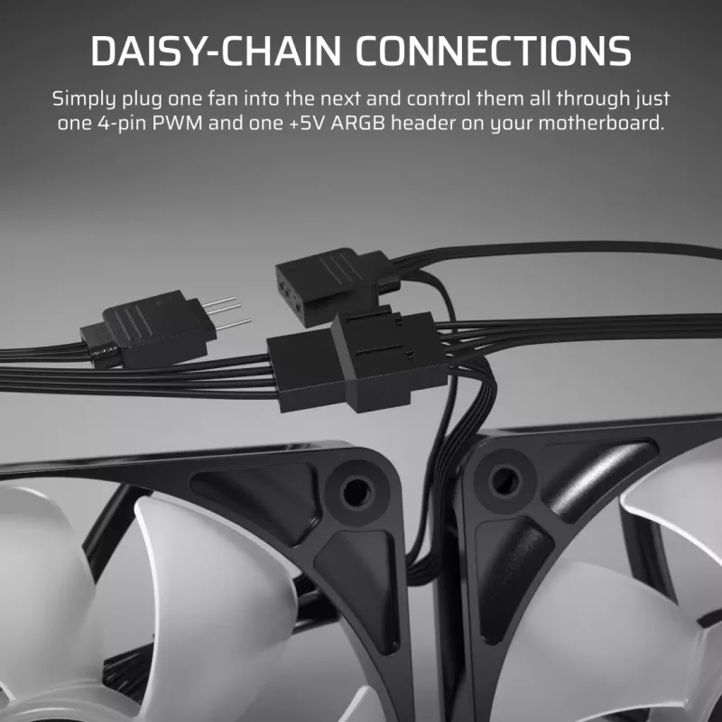 Ventilador Corsair RS140 ARGB 14 cm negro 330-1700 RPM