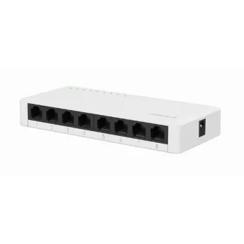 Switch no gestionado GEMBIRD NSW-G8-01 – 8× Gigabit Ethernet (10/100/1000), blanco, DC 5V
