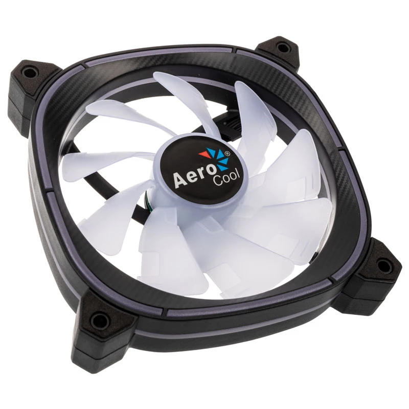 Ventilador de carcasa AEROCOOL Astro 12F ARGB LED de 120 mm — 120 mm, iluminación ARGB, conector de alimentación de 3 pines