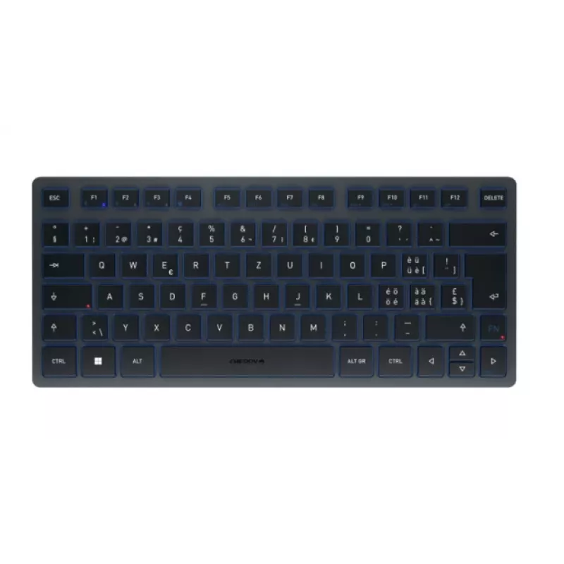 Teclado Bluetooth CHERRY KW 7100 MINI BT QWERTZ suizo azul inalámbrico