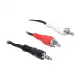 Cable de audio DeLOCK 84942 3 m jack 3,5 mm a 2x RCA negro rojo blanco