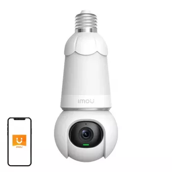 Cámara de vigilancia IP IMOU IPC-S6DP-5M0WEB-E27 en forma de bombilla 5MP, objetivo 2,8mm, Wi‑Fi, MicroSD hasta 256GB, visión nocturna 30m