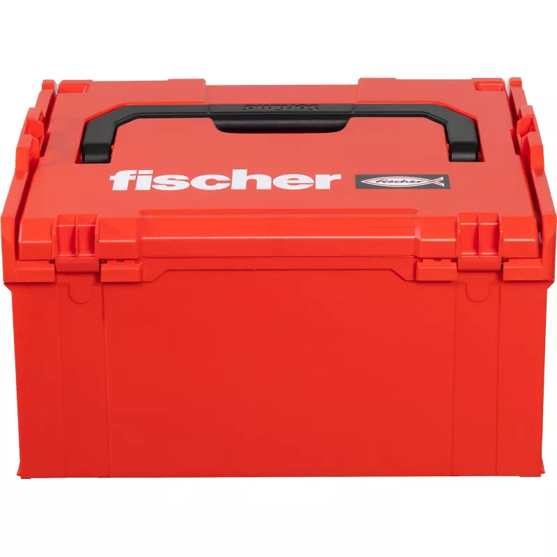 Caja de herramientas FISCHER L-BOXX FLB 238 vacía, rojo/negro, maletín de almacenamiento modular