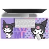 Alfombrilla de ratón Kids Euroswan 80x30 cm Hello Kitty Kuromi, gran alfombrilla rectangular para gaming/escritorio