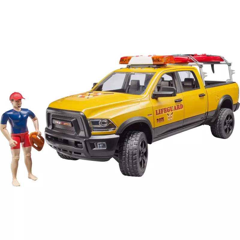 Vehículo de rescate de juguete con figura BRUDER 02506 — plástico ABS, edad recomendada 4+