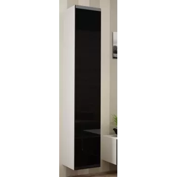 Armario cerrado Cama VIGO '180' 180/40/30 blanco/negro brillo