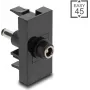 DeLOCK Easy 45 Toma de corriente negra conector hembra conector macho recto