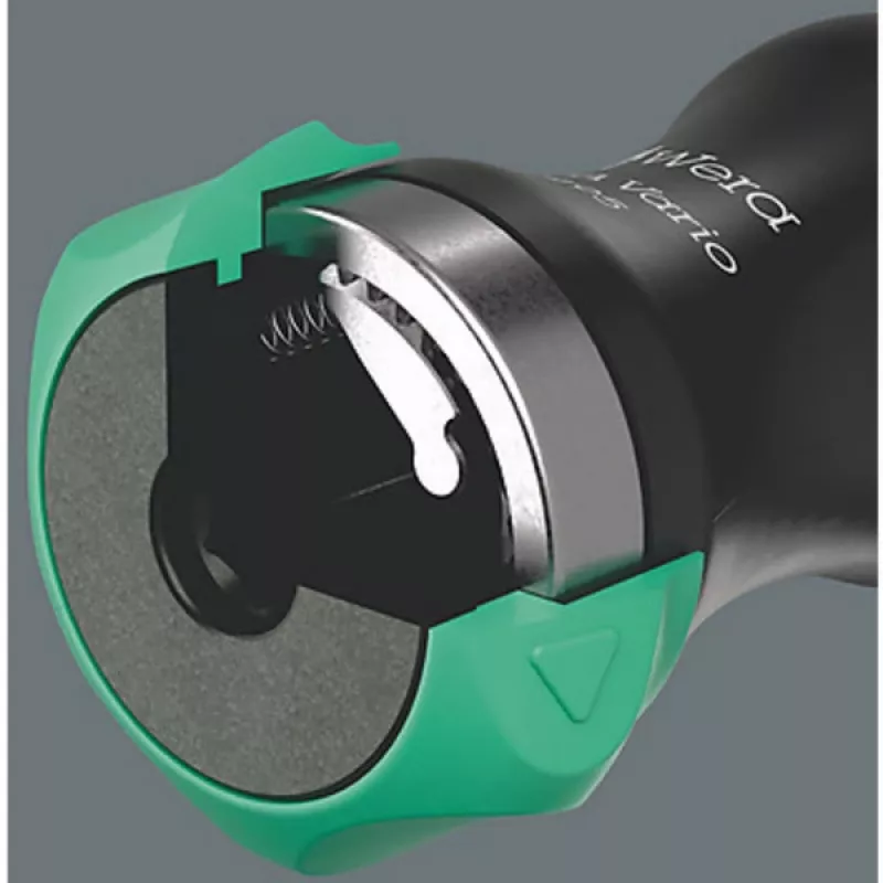 Wera 80 RA Vario 05051495001 mango de destornillador con carraca, 113,5 mm, negro/verde