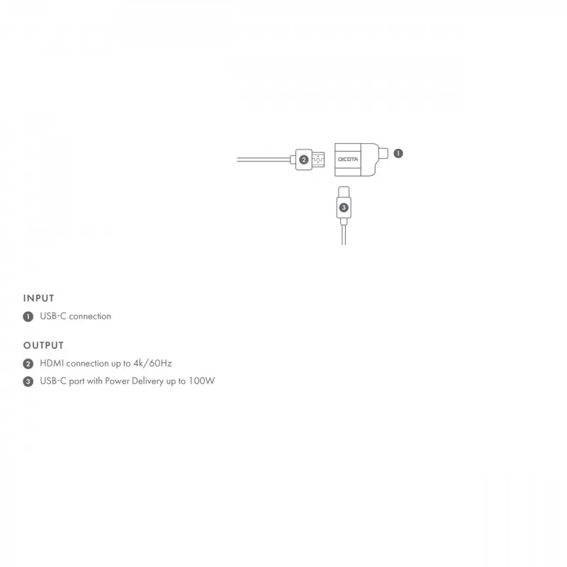 Adaptador USB-C a HDMI 4K 100W PD