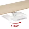 Soporte de teclado MACLEAN MC-156 W — bandeja regulable bajo mesa, carga máx. 5 kg