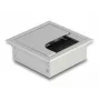 Pasacables DeLOCK para montaje en mesa con cepillo 80x80x28 mm plata