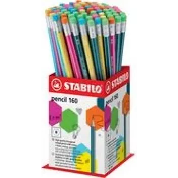 Expositor de lápices Stabilo 2160/72-1HB – cartón, multicolor, 90×90×200 mm
