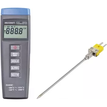 VOLTCRAFT K101 + TP 203 termómetro -200 a +1370 °C sensor Type K