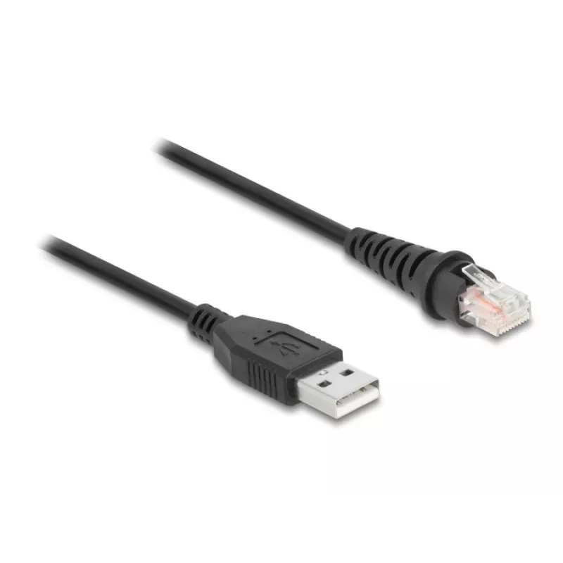 Cable para escáner de códigos de barras DeLOCK RJ50 a USB 2.0 Type-A 2 m