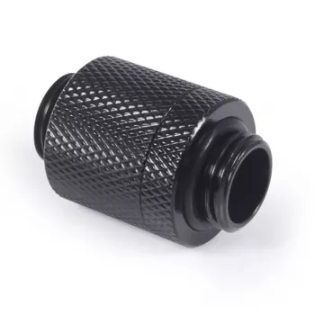 Alphacool ES D-Plug 20 mm de G1/4 macho a G1/4 macho, Deep Black