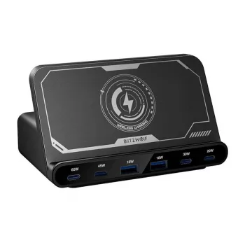Cargador BlitzWolf BW-S27 160W, 2×USB-A, 4×USB-C