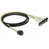 Cable SCSI DeLOCK 85685 negro amarillo 1 m 1 x Mini SAS HD SFF-8643 4 x SATA 7 Pin