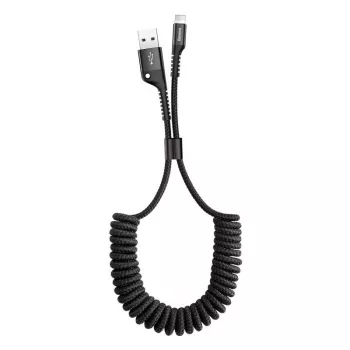 Baseus cable en espiral Lightning 1m 2A (negro)