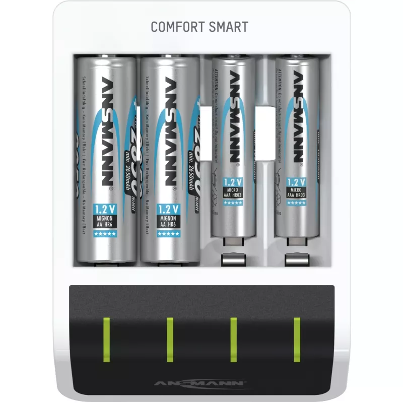 Cargador de baterías Ansmann Comfort Smart doméstico batería USB
