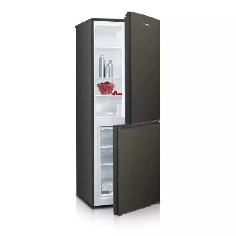 Frigorífico combi MPM MPM-215-KB-39/E — 215 l, congelador abajo, Dark Inox, puertas reversibles, iluminación LED