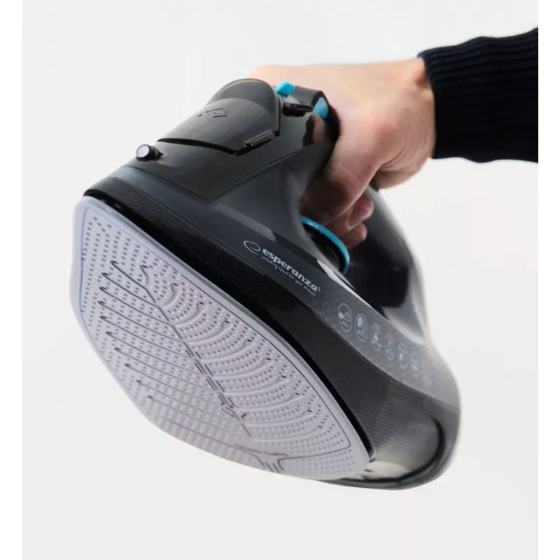 Plancha de vapor Esperanza EHI010 con suela cerámica Gris, Negro 2600 W