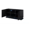 Cómoda QIU 2D1K 150x41.5x75 negro brillante/negro brillante