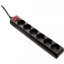 Regleta de enchufes AS Schwabe 11512 Schuko negra — de una pieza