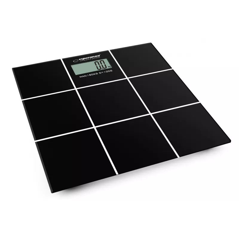 Báscula de baño Esperanza EBS004 - electrónica, 180 kg, cristal negro