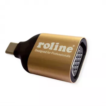 ROLINE 12.03.3233 adaptador gráfico USB 1920 x 1080 píxeles dorado (12.03.3233)