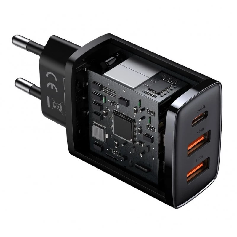 Baseus 30W Cargador USB QC PD3.0 Type-C Cargador rápido PD para iPhone 17 16 15 14 13 12 Pro Max Xiaomi Samsung