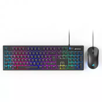 Conjunto de teclado y ratón gaming Sharkoon SKILLER SGB15 Combo DE con distribución alemana