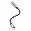 Adaptador de audio Vention Lightning a 3,5 mm BMBHA, adaptador con cable Lightning a 3,5 mm de 0,1 m, gris