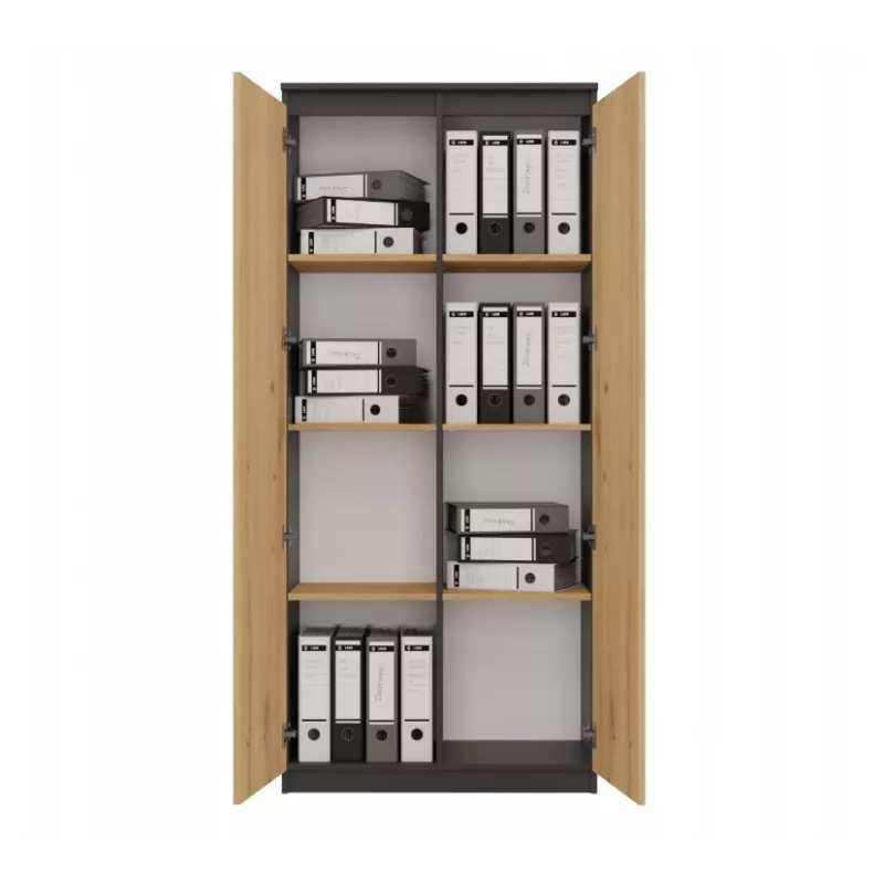 Estantería RS-80 HEMN OFFICE, antracita/roble Artisan