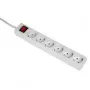 Hama 00108833 regleta de 6 tomas con interruptor y protección infantil, 5 m, blanca