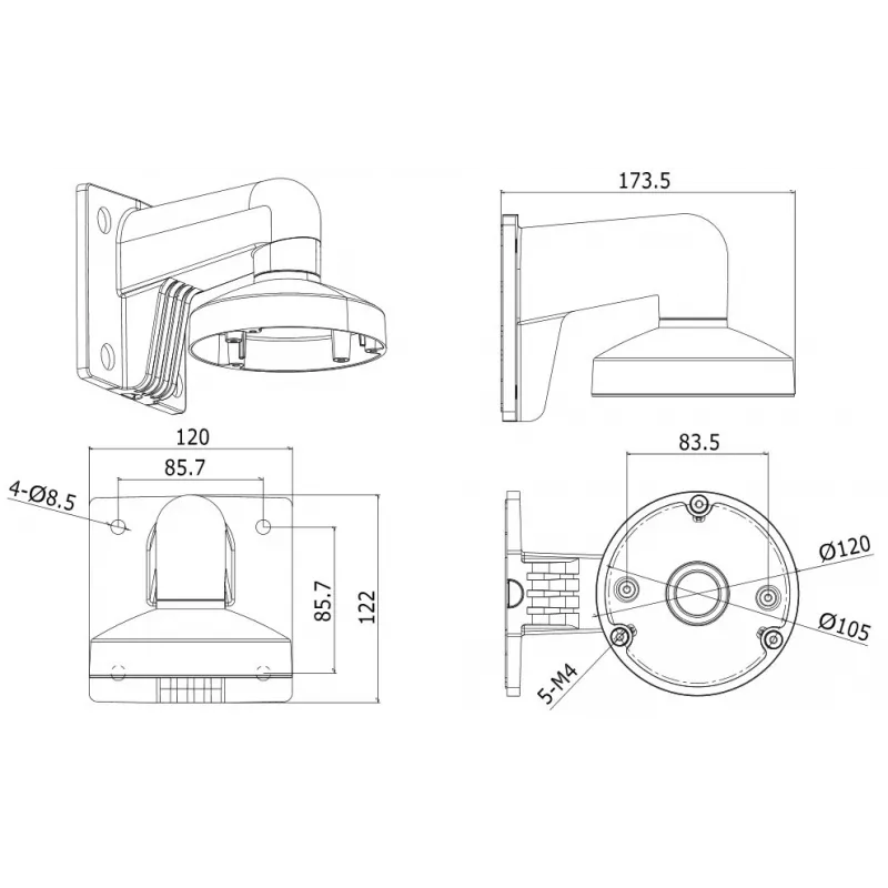 Soporte Hikvision DS-1272ZJ-120