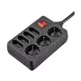 Hama 00108868 alargador 1,4 m 7 tomas AC para interior negro