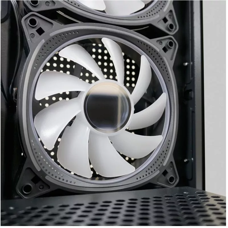 LC-Power Caja MidiTower 715B negra USB3.2/Audio sin fuente de alimentación SEAMLESS_X (LC-715B-ON)
