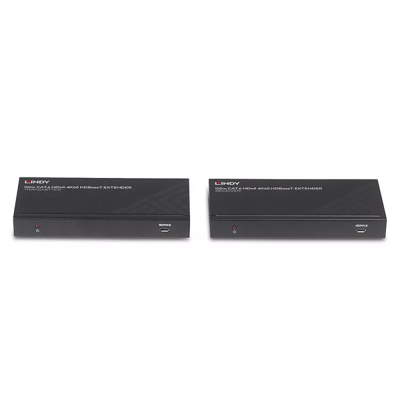 Lindy 38217 extensor HDBaseT HDMI 4K60 por Cat.6 de 150 m, IR y RS-232, transmisor y receptor